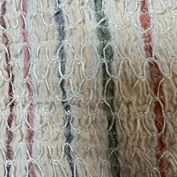 American Eagle One Shoulder Cream with stripes Top Size Medium - Picture 4 of 4